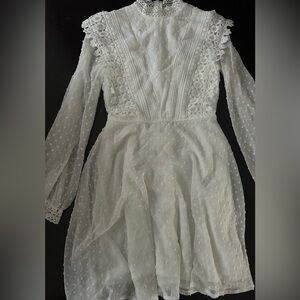 Elegant White Lace Kids Dress